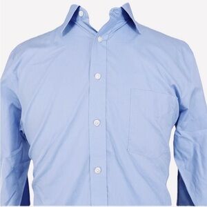 Stafford, easy care, cotton, broad cloth, dress shirt, light blue 17 1/2